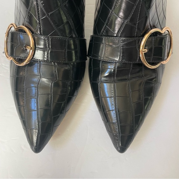 Onlymaker Pointed Toe Stone Pattern Kitten Heel Single Strap Booties EU 42/US 11 - Picture 7 of 16